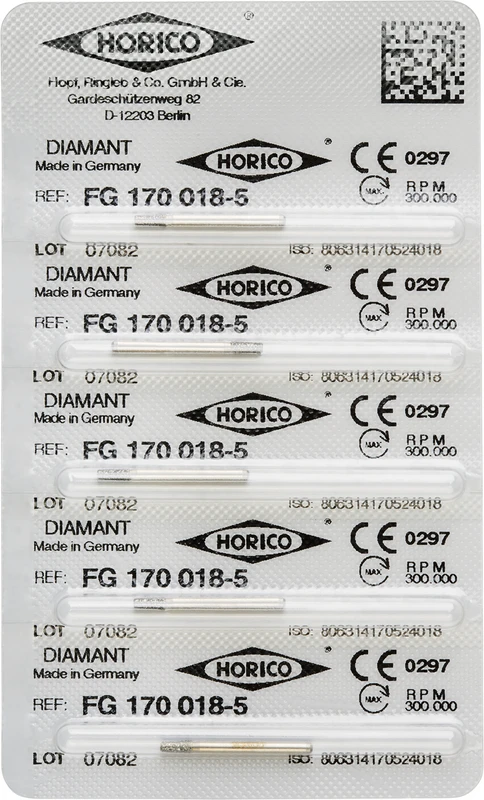 Diamantschleifer 170  Packung  5 Stück FG, Figur 170, 4 mm, ISO 018