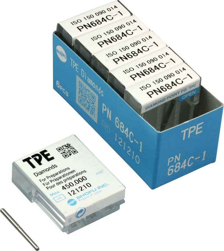 TPE Diamant FG 680  Packung  6 Stück grob, FG, 9 mm, ISO 014