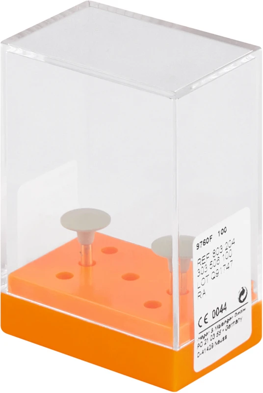 Diamantpolierer 9760  Packung  2 Stück grau fein, RA, Figur 303, 2,5 mm, ISO 100