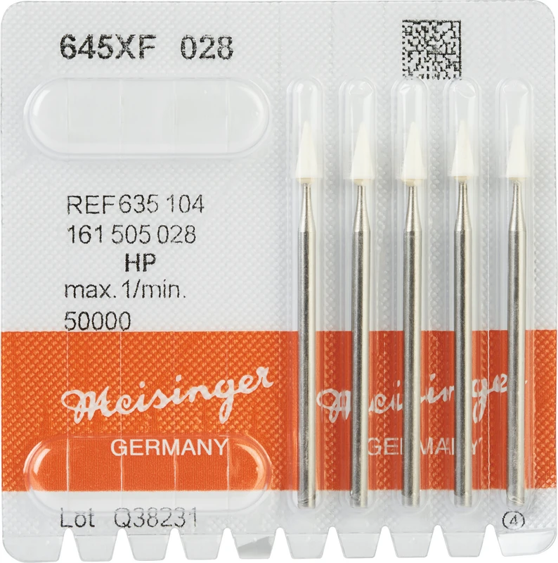 Keramische Schleifer 645  Packung  5 Stück weiß extra fein, HP, Figur 161, 7 mm, ISO 028