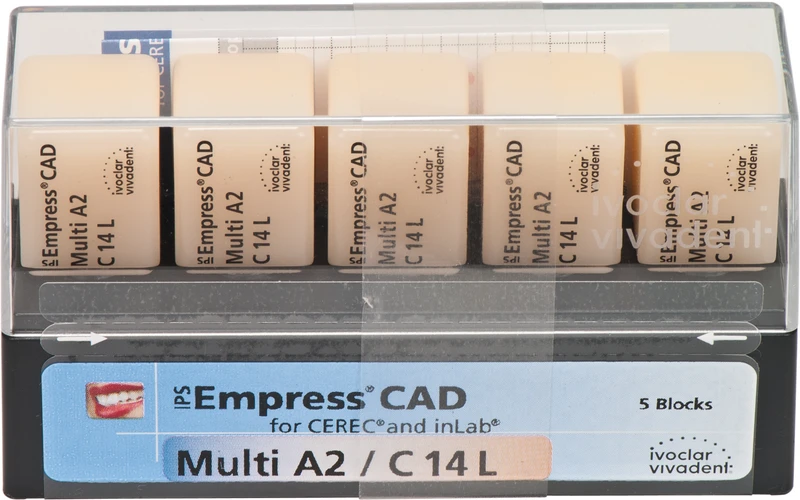 IPS Empress® CAD Multi for CEREC  Packung  5 Stück Gr. C14L, A2
