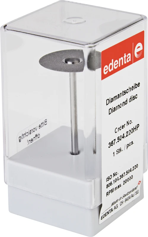 Diamantscheibe 367  Stück  gelb extrafein, HP, Figur 367, 0,09 mm, ISO 220