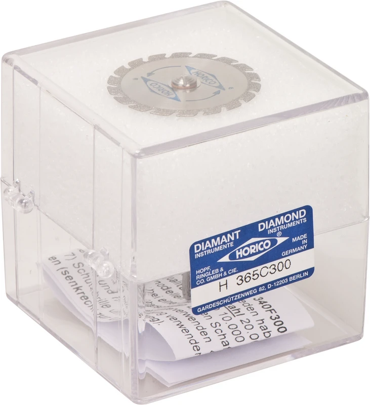 Diamantscheiben 365  Stück  doppelseitig, starr, rot fein, HP, Figur 365 C, 0,3 mm, ISO 300