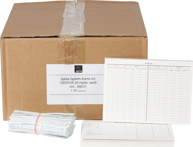 Quick Kartei mit Abheftvorrichtung  Karton  500 Stück weiß