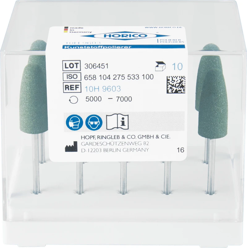 Acrylpolierer  Packung  10 Stück grün, HP, 9603