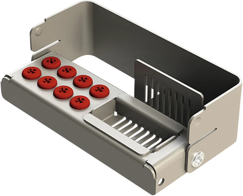 PLUG IN PLUS  Stück  für 8 Instrumente, rot, 8,4 x 2,7 x 3,2 cm