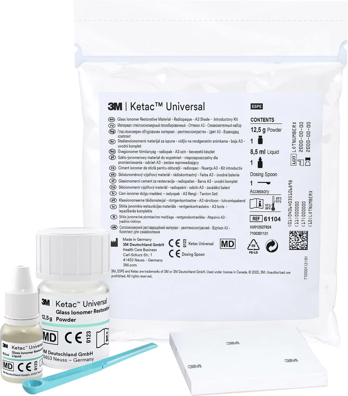 Ketac Universal   Intro Kit  A3, 12,5 g Pulver, 8,5 ml Liquid, 1 Dosierlöffel