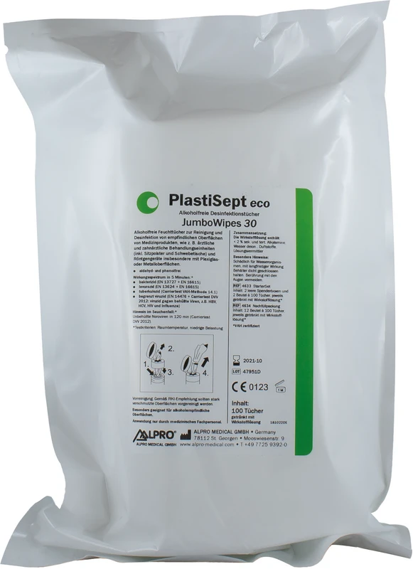 PlastiSept eco JumboWipes 30  Karton  12 x 100 Stück