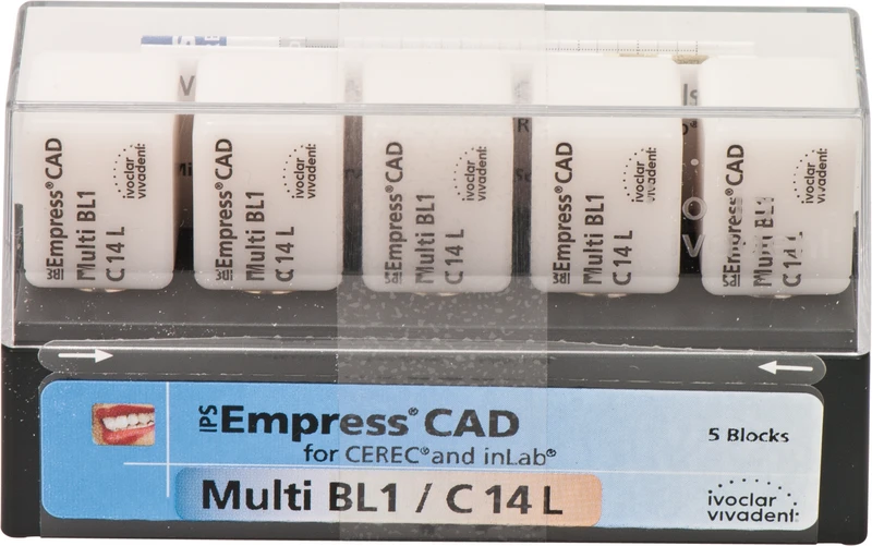 IPS Empress® CAD Multi for CEREC  Packung  5 Stück Gr. C14L, BL1