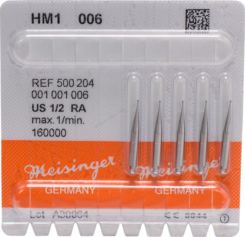 HM-Bohrer 1  Packung  5 Stück RA, Figur 001, ISO 006