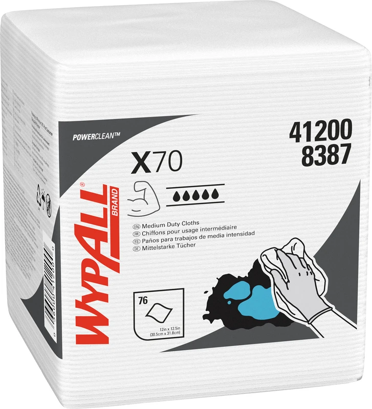 WYPALL X Wischtücher  Karton  912 Stück weiß, viertelgefaltet, X70