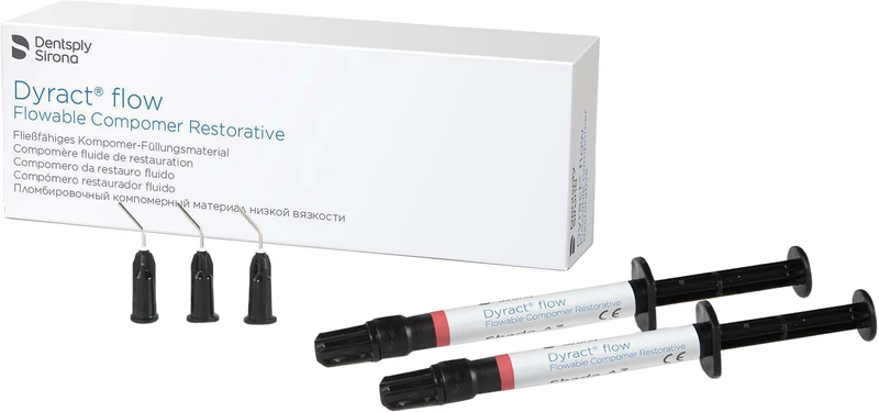 Dyract® flow  Nachfüllpackung  2 x 1 ml Spritze B1, 25 Applikatornadeln schwarz