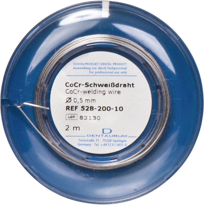 CoCr Schweißdraht  Rolle  2 m Draht, Ø 0,5 mm