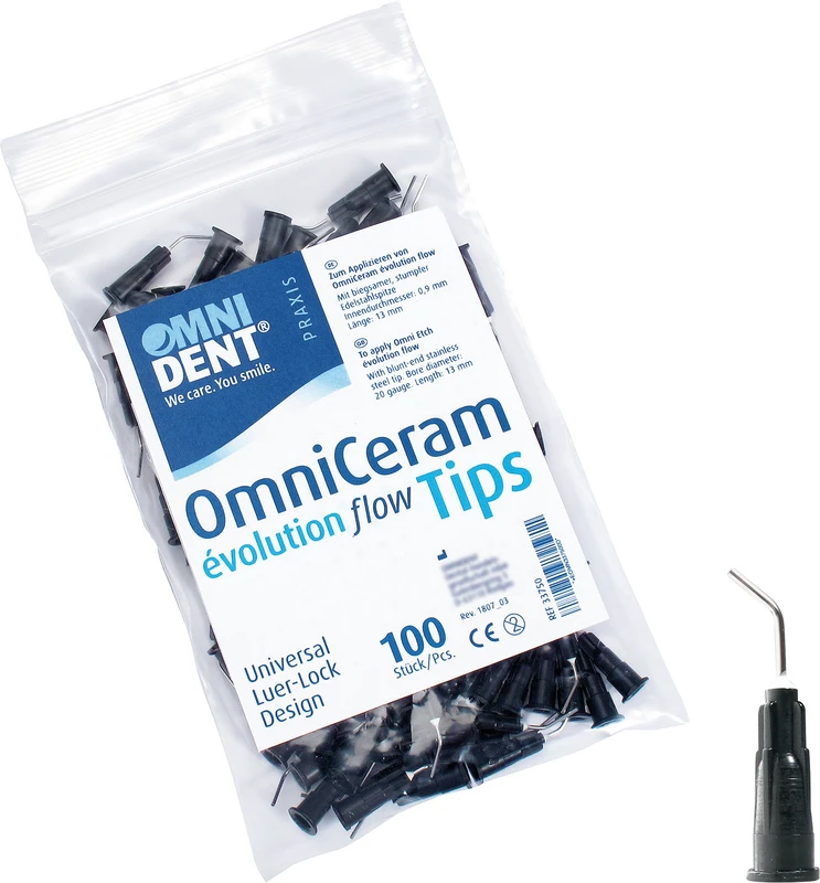 OmniCeram évolution flow Tips  Packung  100 Stück L 13 mm, Innen-Ø 0,9 mm, G20