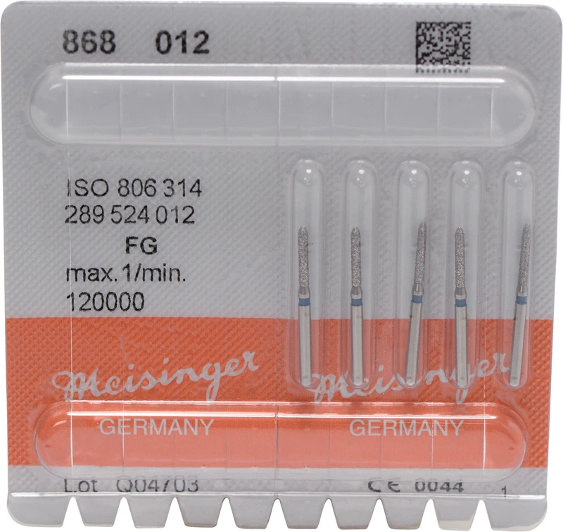 Diamanten 868  Packung  5 Stück blau mittel, FG, Figur 289 Torpedo, 8 mm, ISO 012