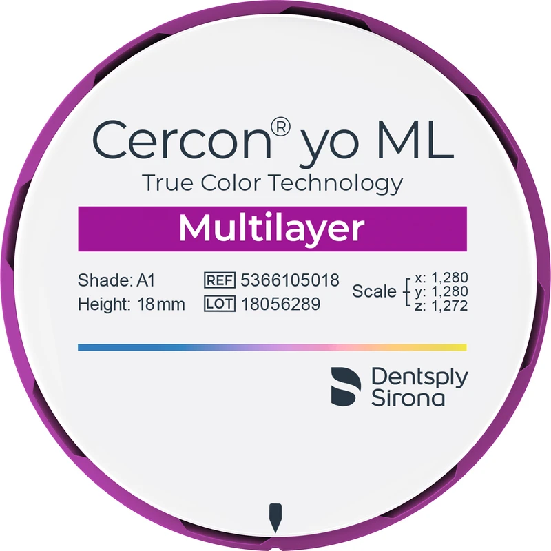 Cercon® yo ML   Stück  Ø 98 mm H 18 mm, A1