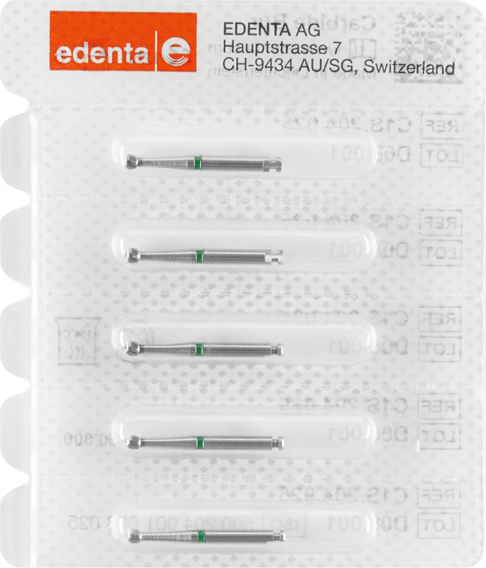 HM-Bohrer C1S  Packung  5 Stück grün, RA, Figur 001, ISO 025