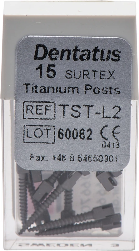 Classic Surtex Titan Wurzelstifte  Packung  15 Stück 11,8 mm, Ø 1,2 mm, Größe 2