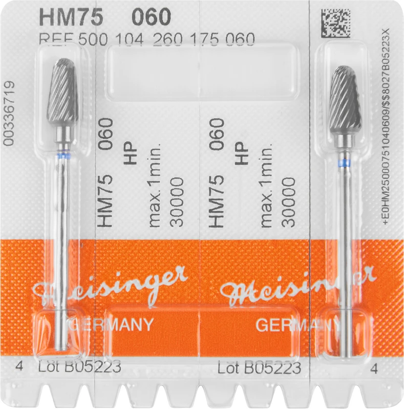 HM-Fräser S  Packung  2 Stück blau standard, HP, Figur 260, 12 mm, ISO 060