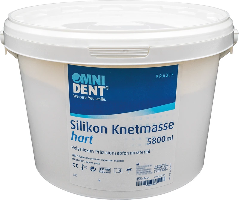 Silikon Knetmasse  Eimer  5,8 Liter ohne Härter hart, Shore 70, gelb