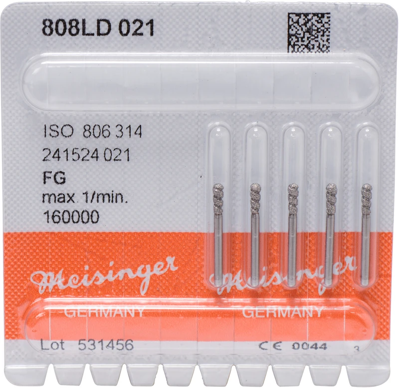 CE-Diamanten 808D  Packung  5 Stück blau mittel, FG, Figur 241, 5 mm, ISO 021