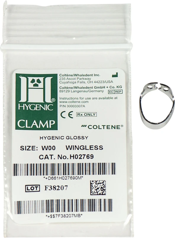 HYGENIC® Dental Dam Klammern  Stück  Klammer ohne Flügel für Prämolaren UK, OK, W00