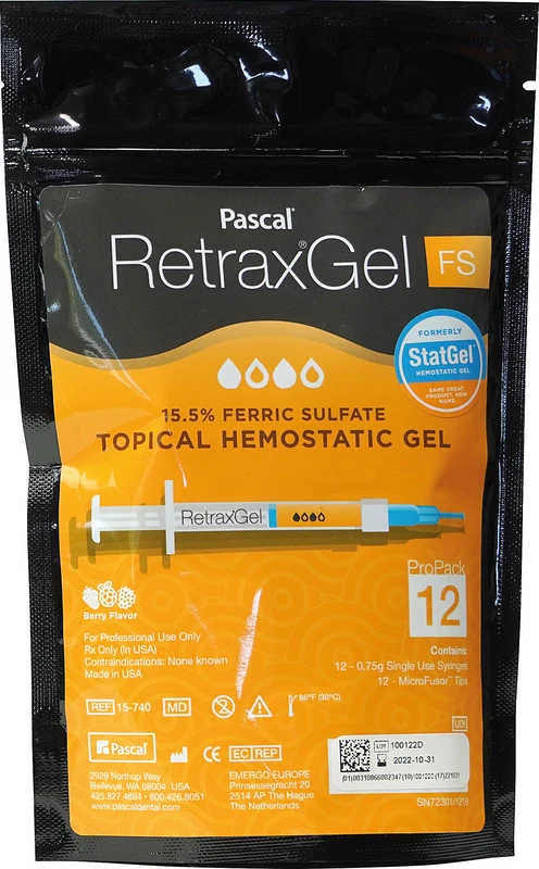 Retrax® Gel FS  Packung  12 x 0,75 g Einwegspritze, 12 MicroFusor Applikatorspitzen
