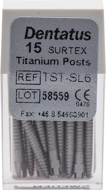 Classic Surtex Titan Wurzelstifte  Packung  15 Stück 17 mm, Ø 1,8 mm, Größe 6