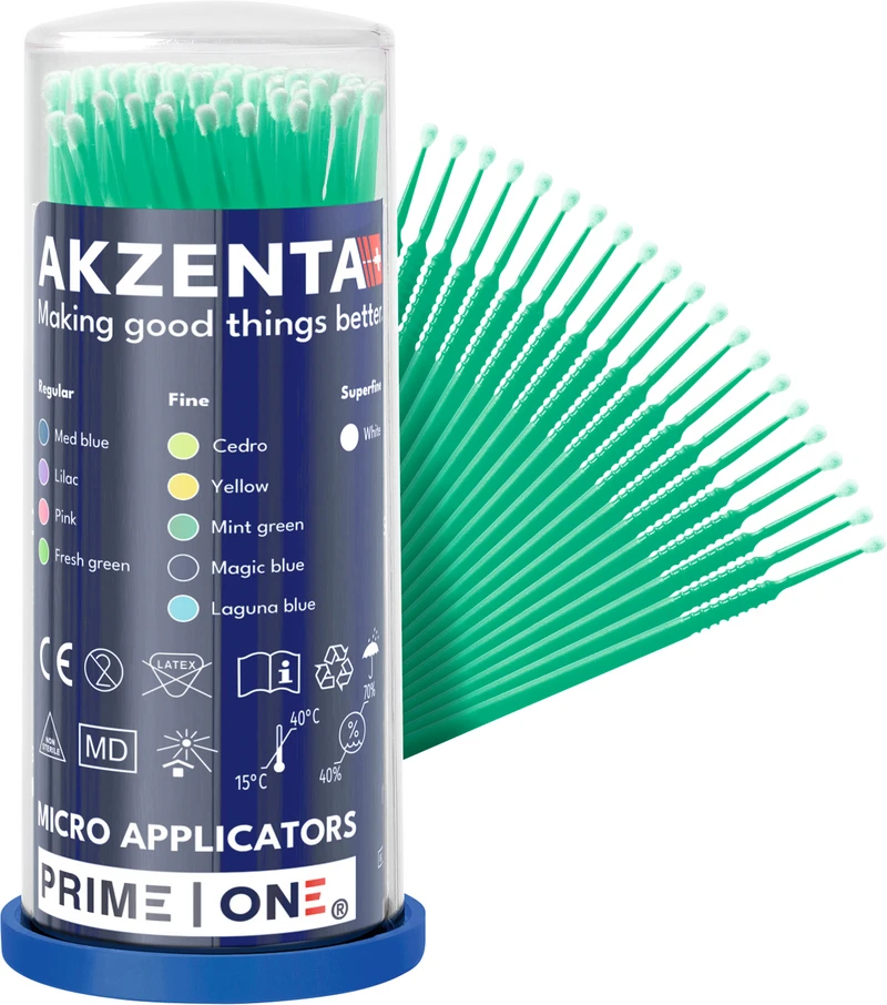 PRIME ONE Mikro-Applikatoren   Box  4 x 100 Stück fein, mint