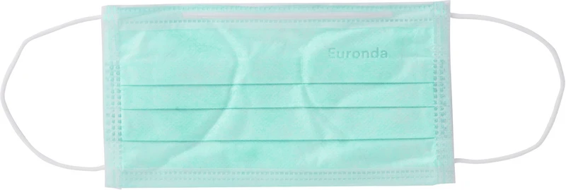 Monoart® Mundschutz Protection 3  Box  50 Stück mit Gummizug, grün