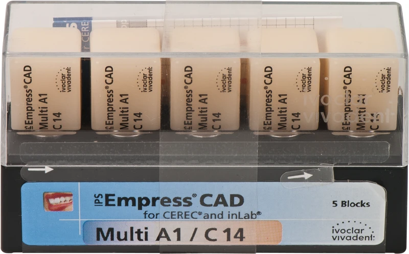 IPS Empress® CAD Multi for CEREC  Packung  5 Stück Gr. C14, A1