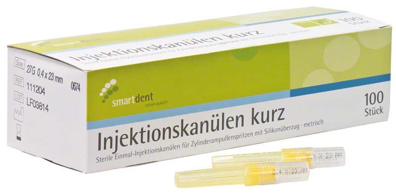 smart Injektionskanülen  Packung  100 Stück Ø 0,4 x 23 mm
