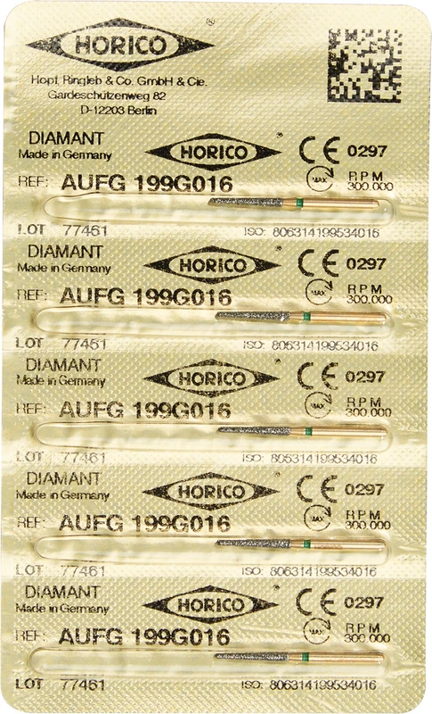 Diamant AuFG 199  Packung  5 Stück grün grob, FG, Figur 199, ISO 016
