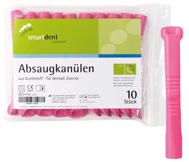 smart Absaugkanülen  Packung  10 Stück pink
