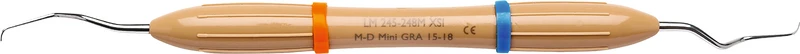 LM DuraGradeMAX Mini Gracey  Stück  Figur 15\18, mesial-distal, braun, LM-ErgoMax Griff