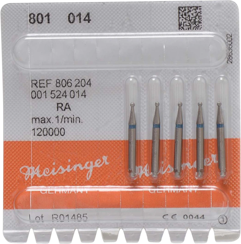 Diamanten 801  Packung  5 Stück blau mittel, RA, Figur 001 Rund, ISO 014