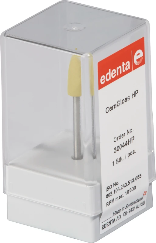 CeraGloss  Stück  gelb superfein, HP, Figur 243, 15,5 mm, ISO 055