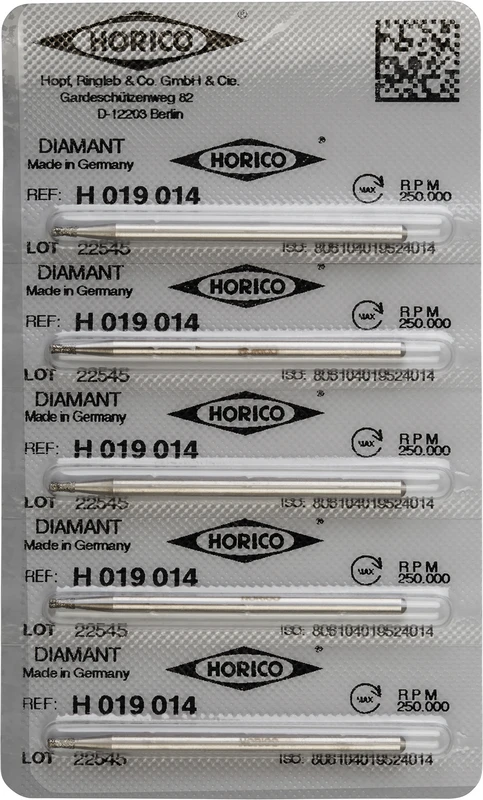 Diamantschleifer H 019  Stück  5 Stück HP, Figur 019, 3 mm, ISO 014