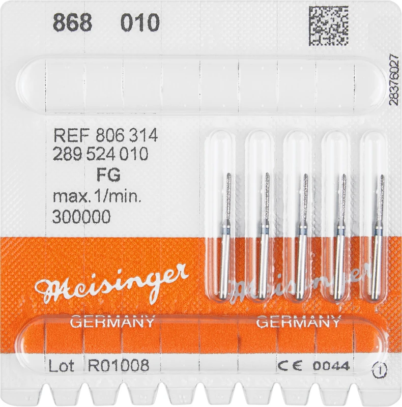 Diamanten 868   Packung  5 Stück blau mittel, FG, Figur 289 Torpedo, 8 mm, ISO 010