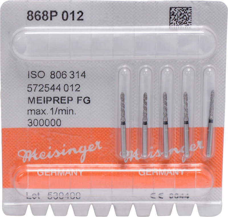 MEIPREP Diamanten  Packung  5 Stück FG, Figur 572 (868P), ISO 012