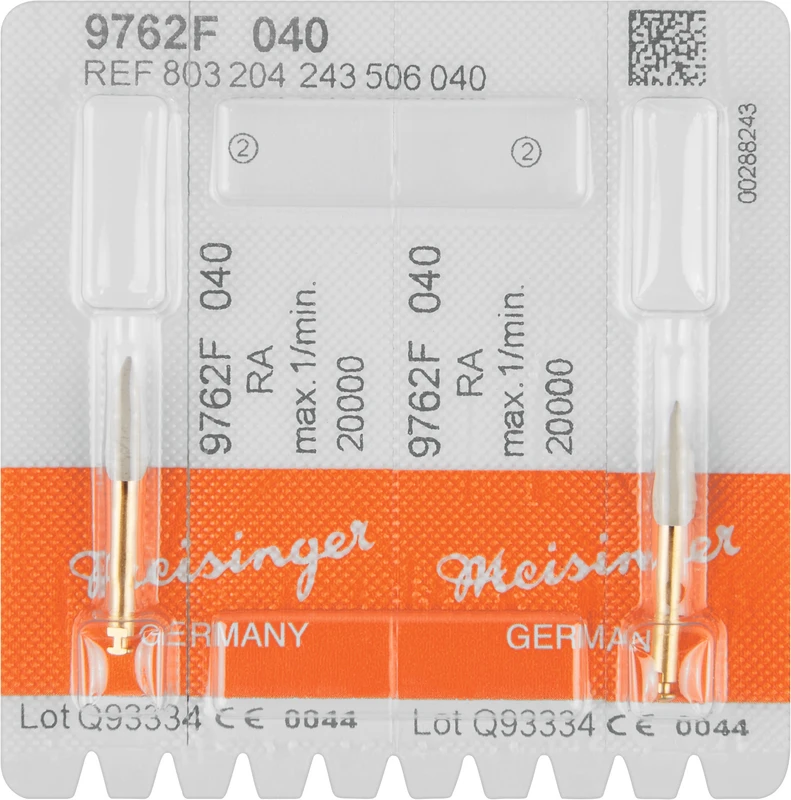 Diamantpolierer 9762  Packung  2 Stück grau fein, RA, Figur 243, 10 mm, ISO 040