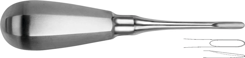 Wurzelheber nach Bein  Stück  42-513-02-07, Figur 2, 4 mm