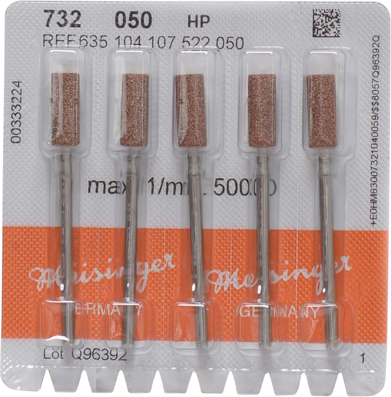 Keramische Schleifer 732  Packung  5 Stück braun mittel, HP, Figur 107, 12,5 mm, ISO 050