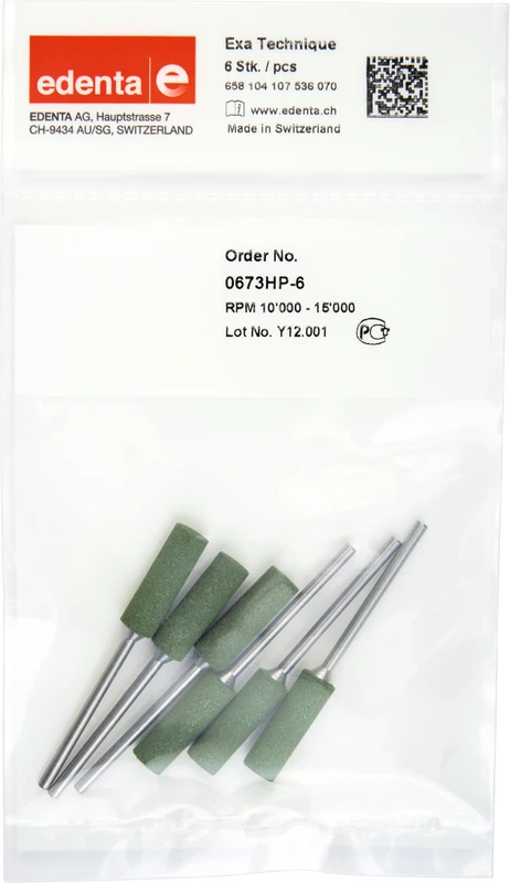 Exa Technique  Packung  6 Stück grün grob, HP, Figur 107, 20 mm, ISO 070