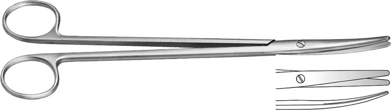 Präparierscheren nach Metzenbaum  Stück  11-285-18-07, gebogen, 180 mm