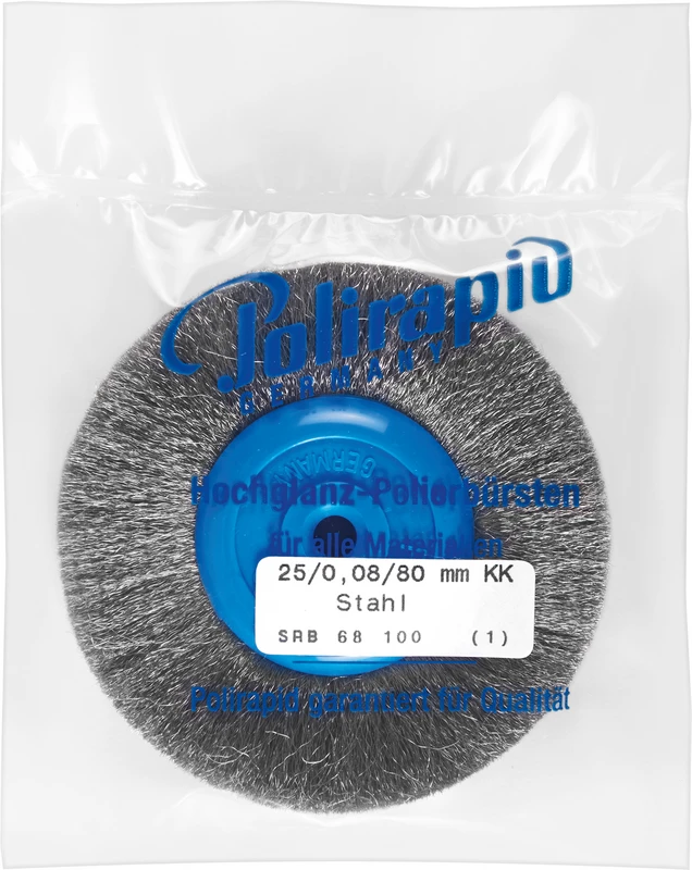 Rundbürsten Draht  Stück  Bessemer Stahldraht, Ø 80 mm, Draht: 0,08 mm