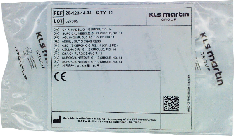 Chirurgische Nadeln   Packung  12 Stück Figur 14, 1\2 Kreis, gebogen