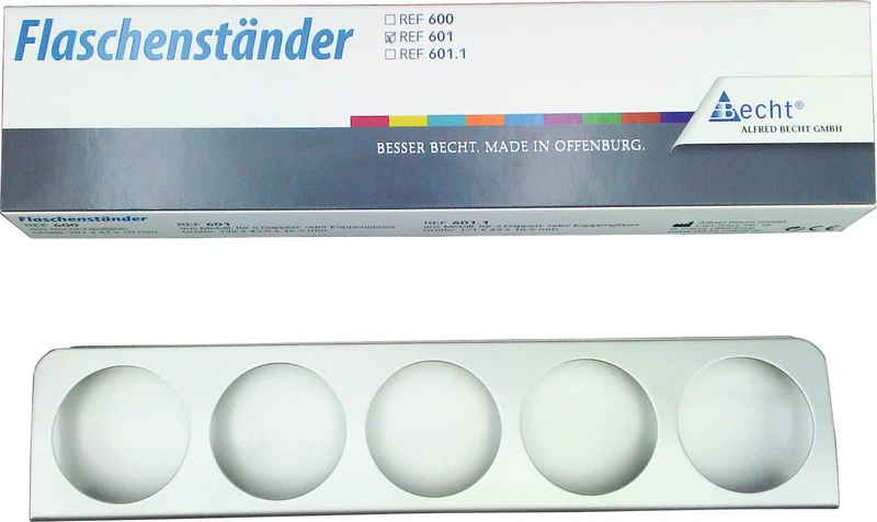 Flaschenständer aus Chromnickelstahl  Stück  für 5 Gläser