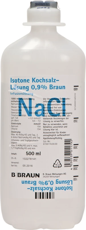 Kochsalzinfusionslösung 0,9%  Flasche  500 ml