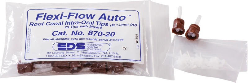 Flexi-Flow Auto Mischkanülen  Packung  20 Stück braun, Intraoraltip Ø 1 mm